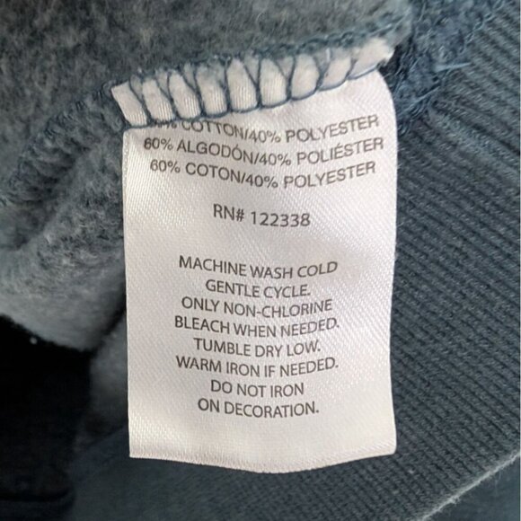 Buck Wear Jeep Mountain Stripe Raglan Hoodie Mens Size Medium Blue Cotton Blend - Picture 6 of 11